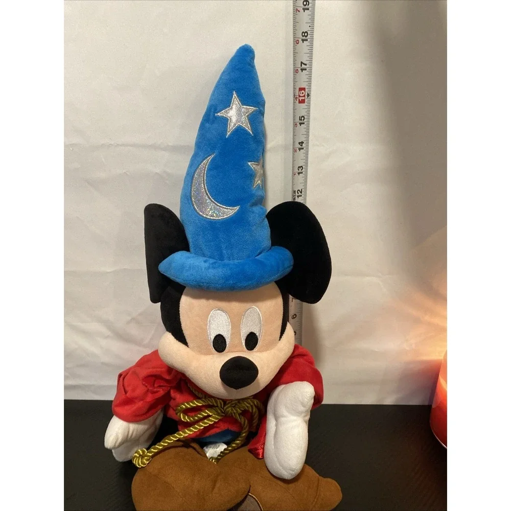 Disney Sorcerer Mickey Mouse Plush Wizard Fantasia Disneyland Walt Disney World.